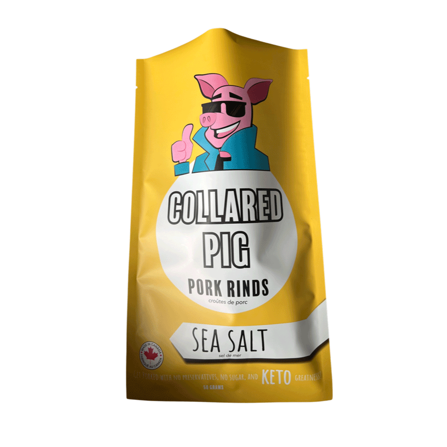 The Collared Pig Sea Salt Pork Rinds, 50g