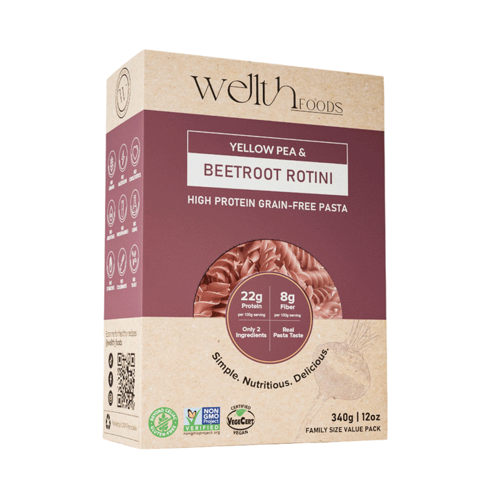 Wellth Foods Yellow Pea & Beetroot Rotini, 340g