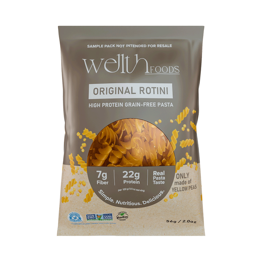Wellth Foods Yellow Pea Original Rotini Sample Pack, 56g