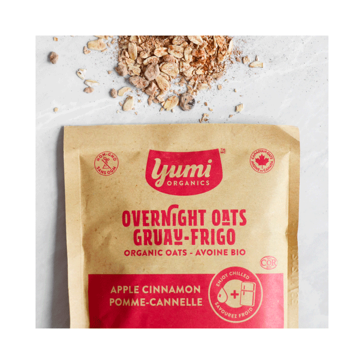 Yumi Organic Overnight Oats - Apple Cinnamon, 5x50g