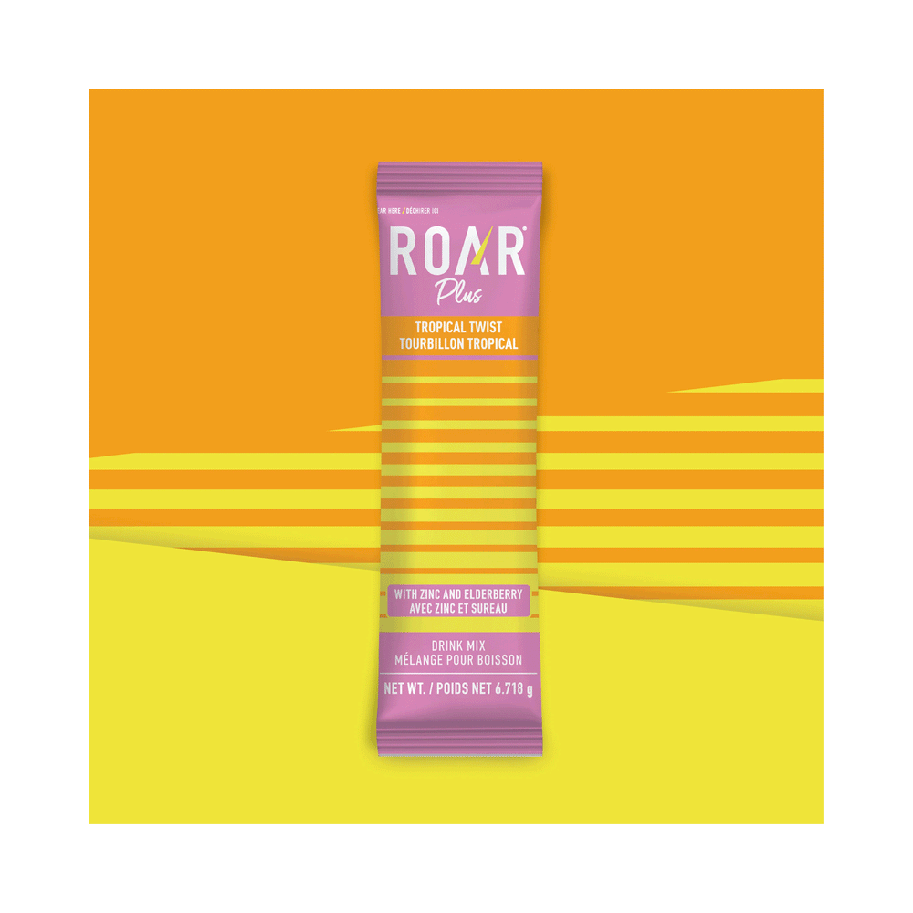 ROAR Organic Tropical Twist Vitamin & Electrolyte Drink Mix, 12 Pack