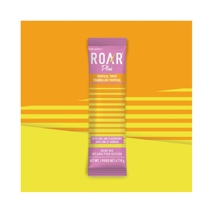 ROAR Organic Tropical Twist Vitamin & Electrolyte Drink Mix, 12 Pack