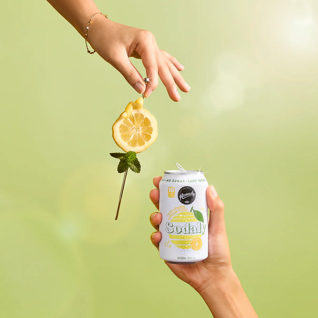 Remedy Sodaly Yuzu Lemon No Sugar, 4x355ml