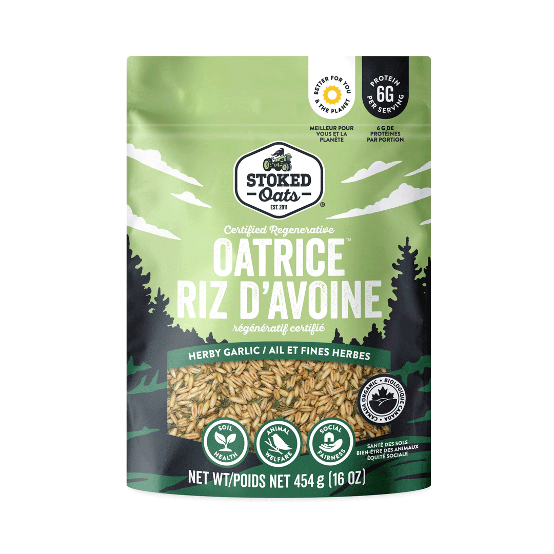 Stoked Oats Organic Herby Garlic Oatrice, 454g