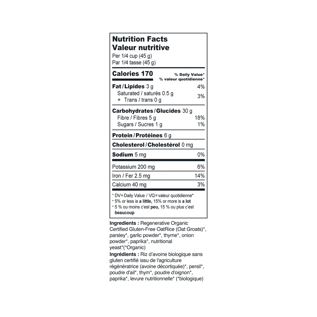 Stoked Oats Organic Herby Garlic Oatrice, 454g