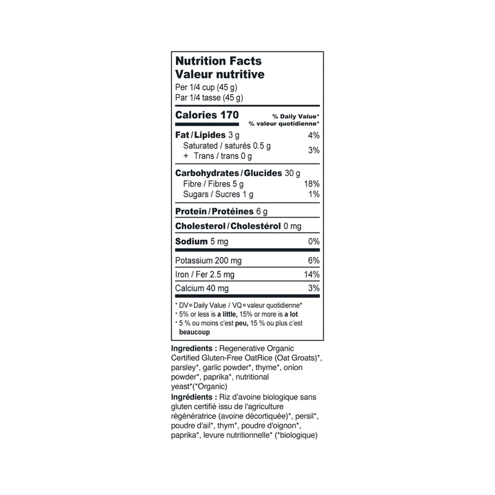 Stoked Oats Organic Herby Garlic Oatrice, 454g