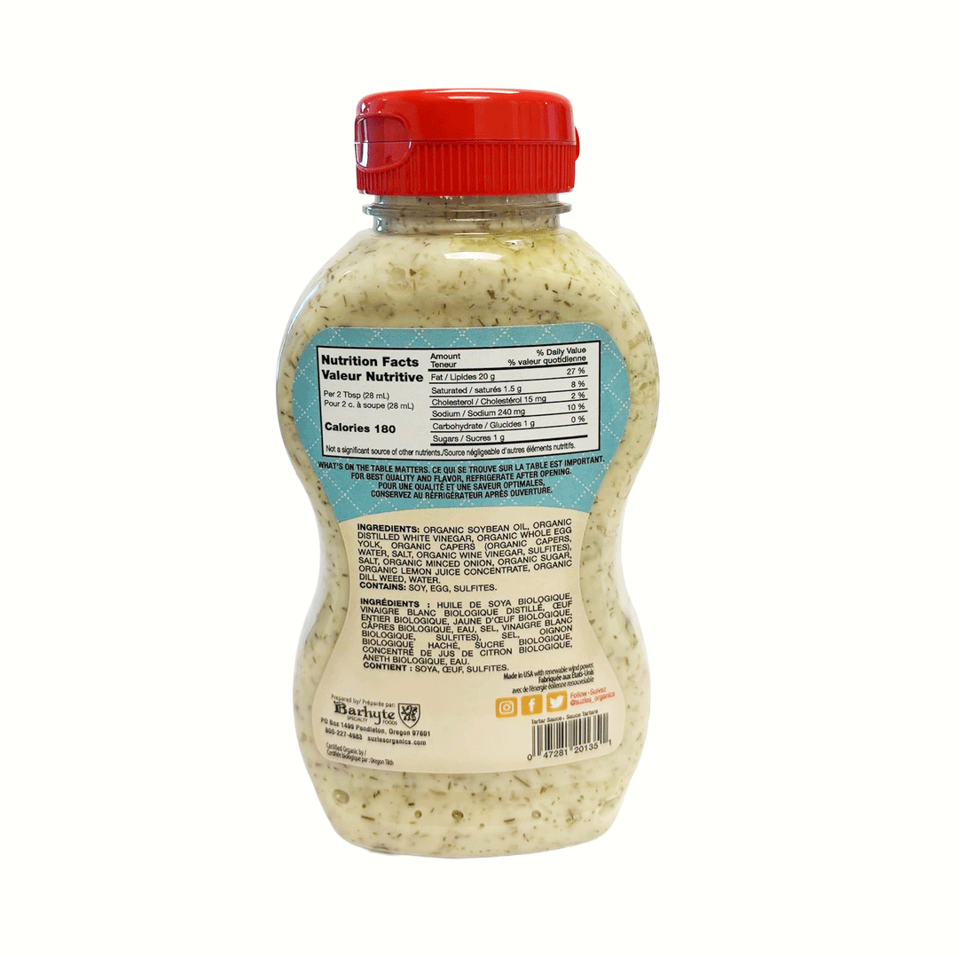 Suzie's Organic Tartar Sauce, 237ml