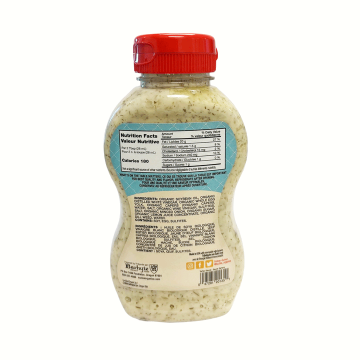 Suzie's Organic Tartar Sauce, 237ml
