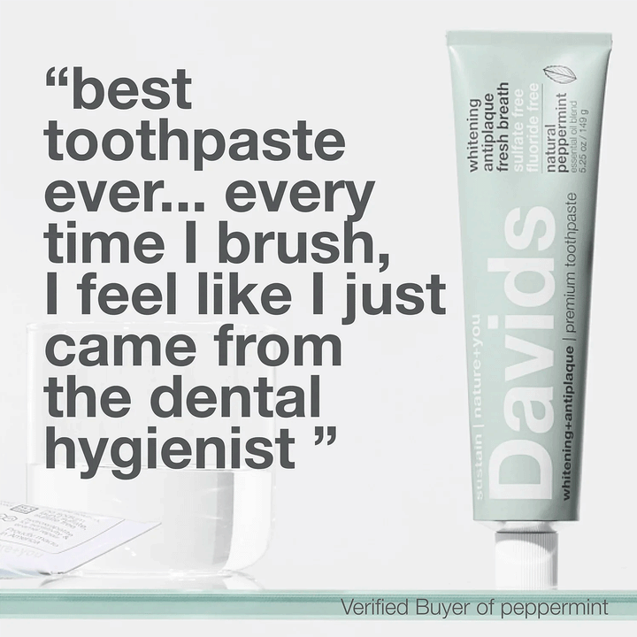 David's Premium Natural Toothpaste, Peppermint, 4oz