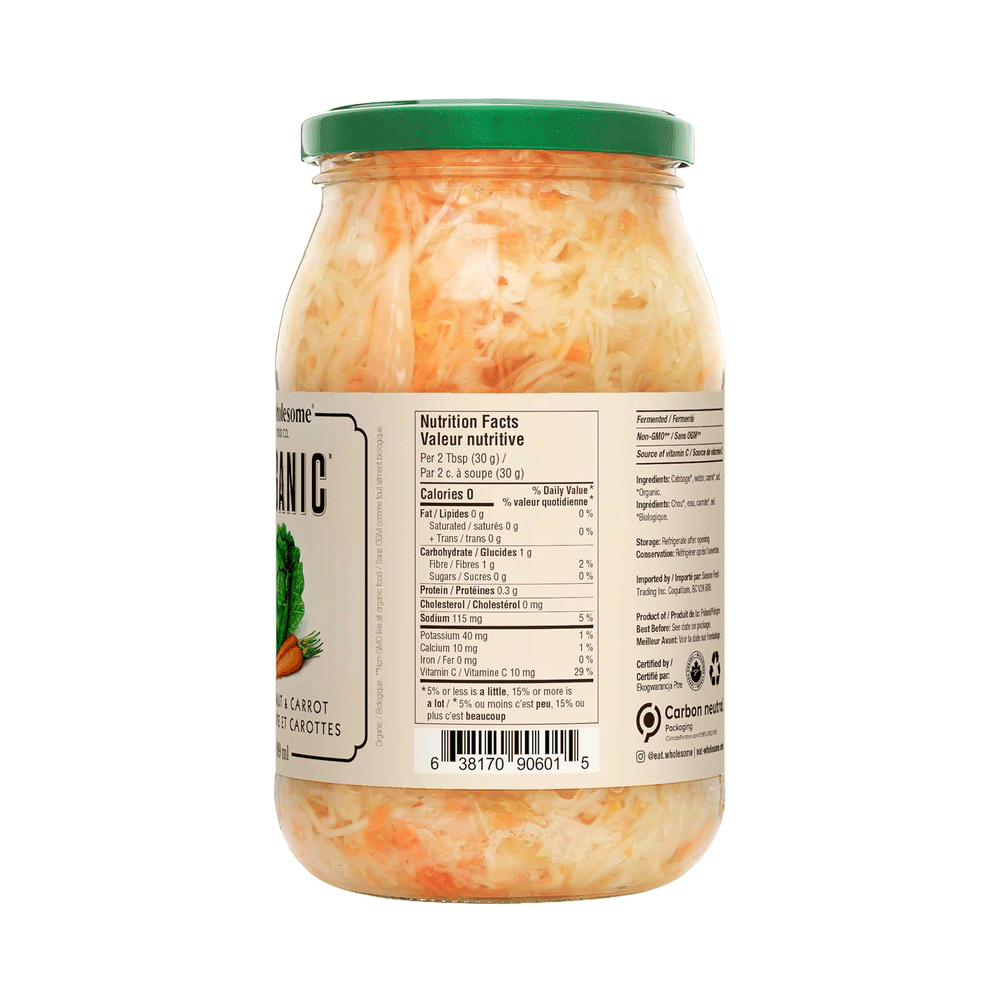 Eat Wholesome Organic Sauerkraut & Carrot, 909ml