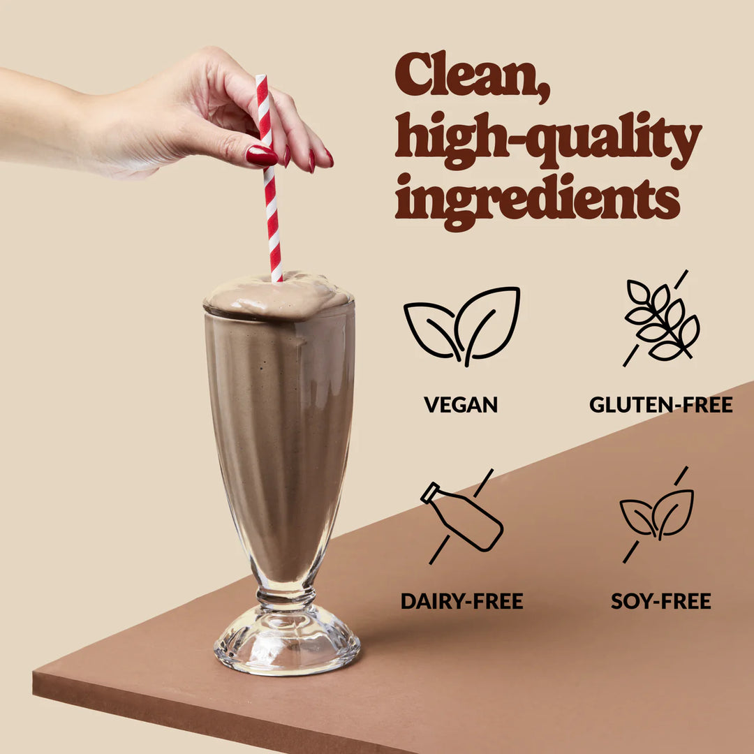 Good Protein All-In-One Shake, Chocolate Fudge, Plant-Based Superfood Blend, 880g