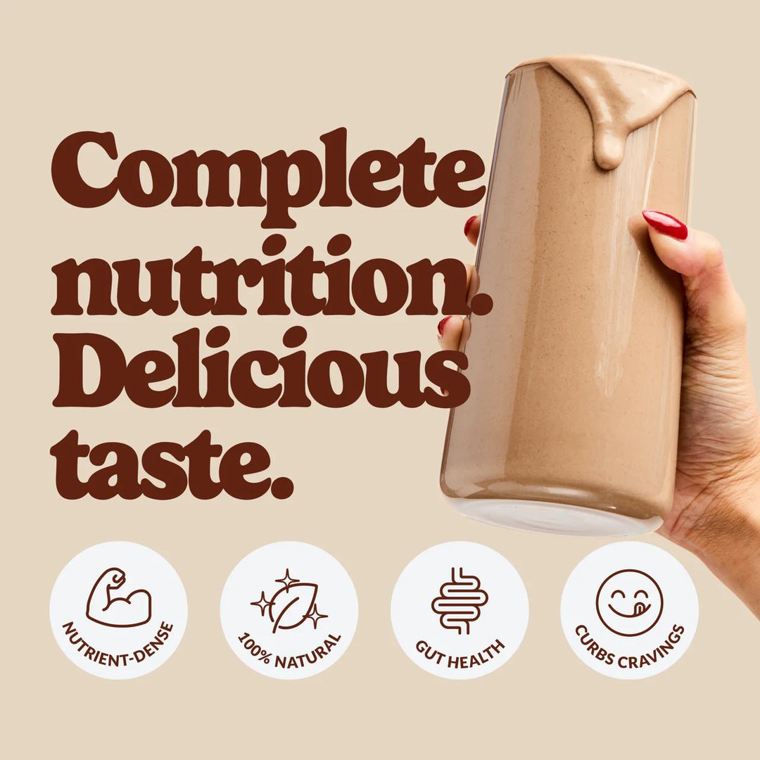 Good Protein All-In-One Shake, Chocolate Fudge, Plant-Based Superfood Blend, 880g