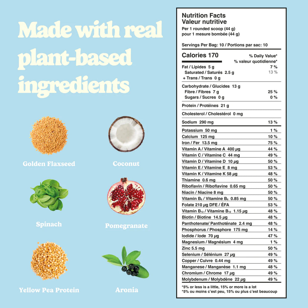Good Protein All-In-One Shake, Vanilla Milkshake, Plant-Based Superfood Blend, 880g