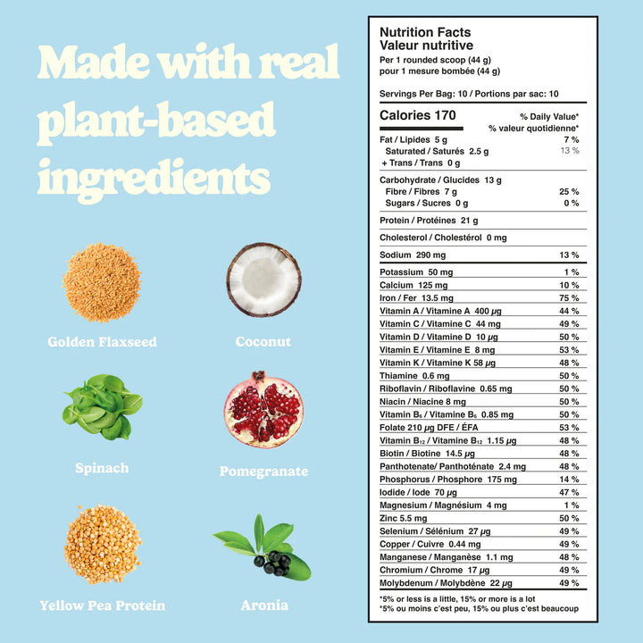 Good Protein All-In-One Shake, Vanilla Milkshake, Plant-Based Superfood Blend, 880g