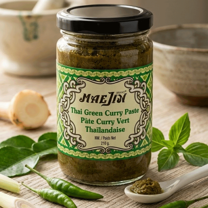 Mae Jin Thai Green Curry Paste - 100% Natural, 210g