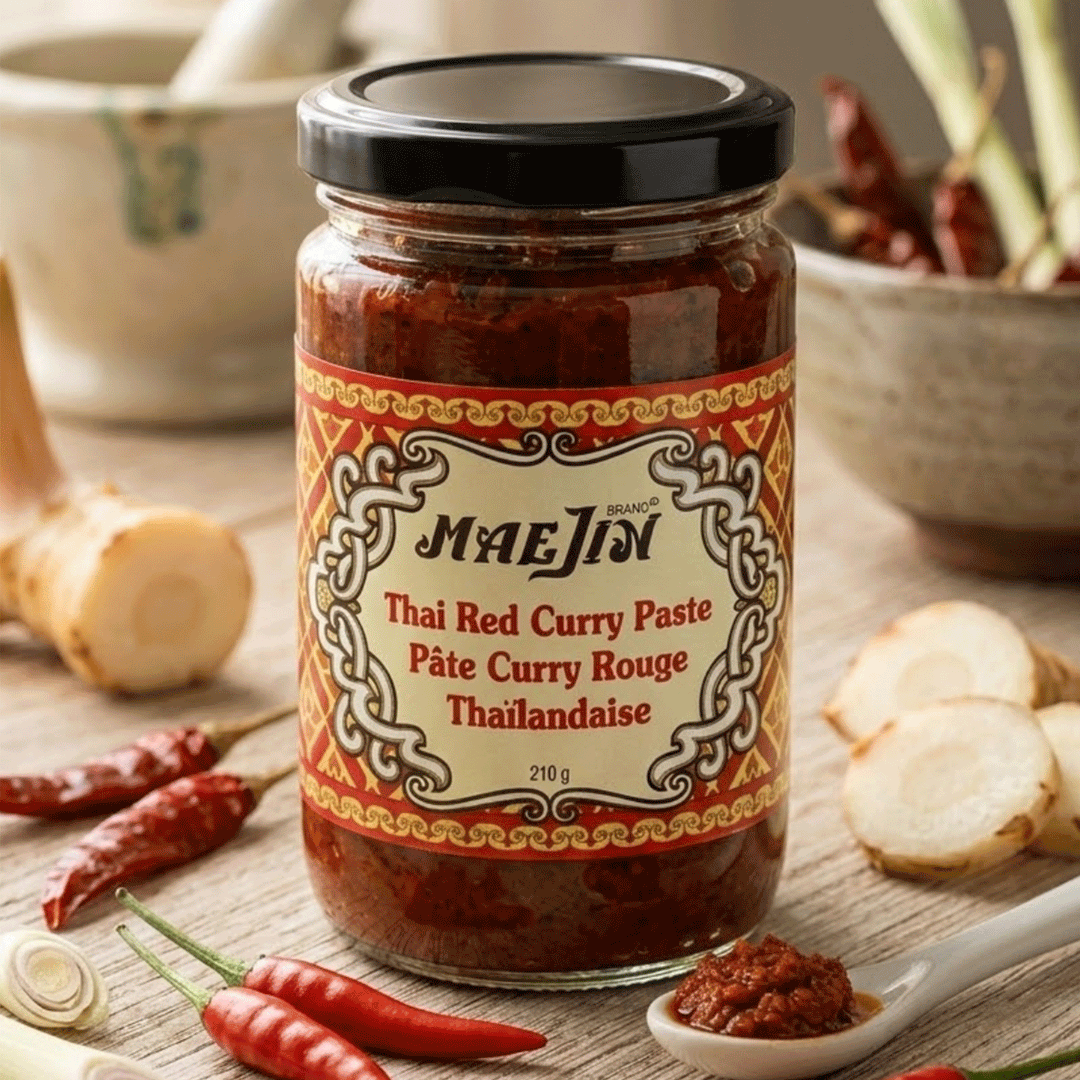 Mae Jin Thai Red Curry Paste - 100% Natural, 210g