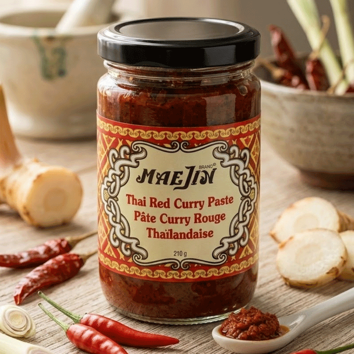 Mae Jin Thai Red Curry Paste - 100% Natural, 210g