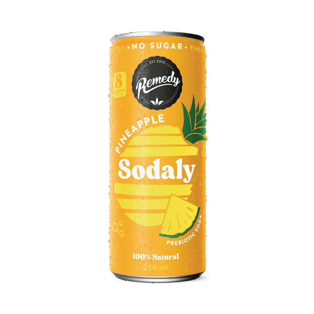 Remedy Sodaly Pineapple No Sugar, 4x355ml