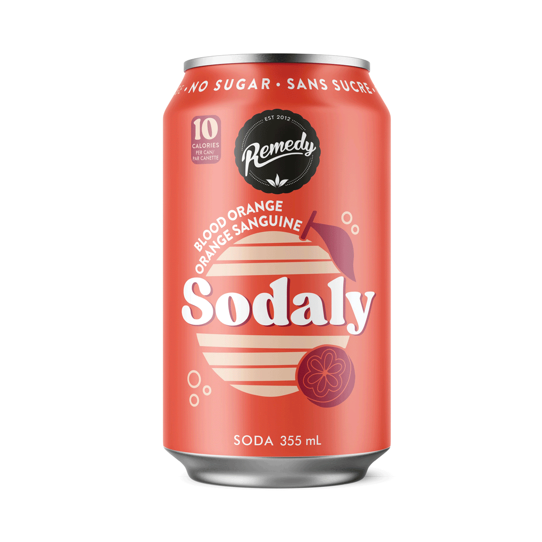 Remedy Sodaly Blood Orange No Sugar, 4x355ml