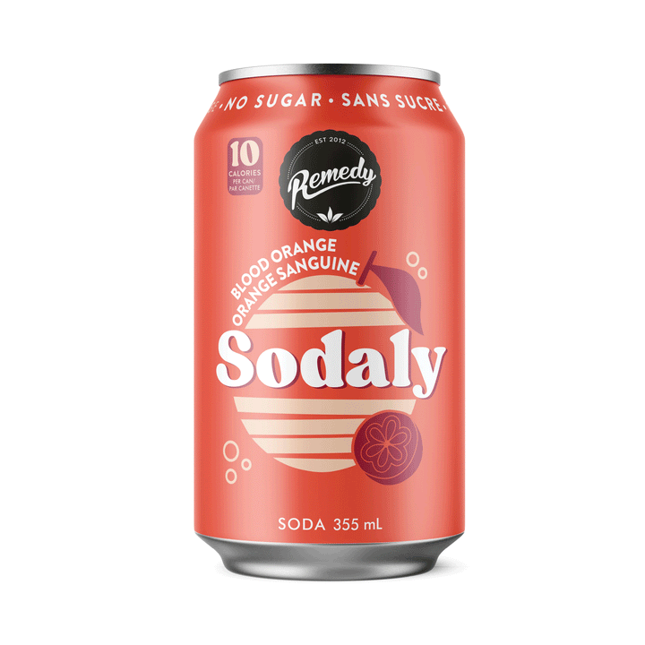 Remedy Sodaly Blood Orange No Sugar, 4x355ml