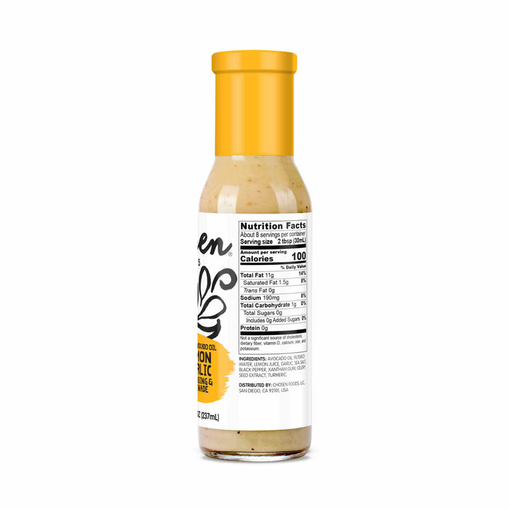 Chosen Foods Lemon Garlic Dressing, 237ml
