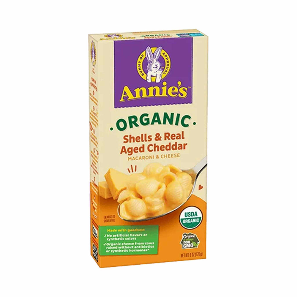 Annie's Organic Shells & Real Aged Cheddar Mac & Cheese, 4x170g