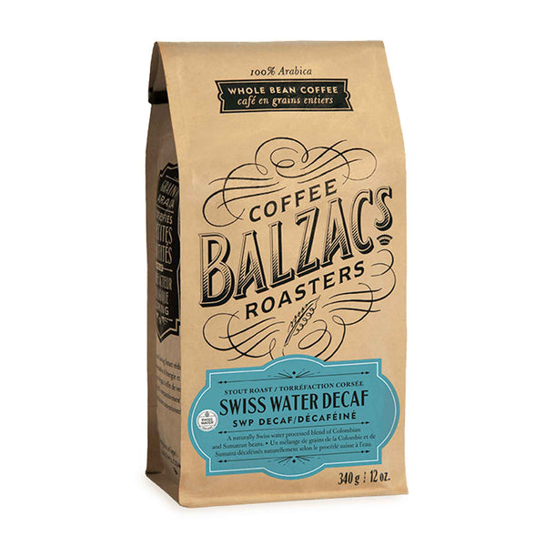 Balzac's Coffee Roasters Whole Bean Swiss Water Decaf - Stout Roast, 340g