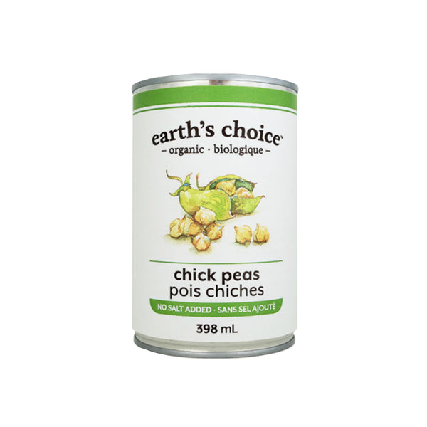 Earth's Choice Organic Chick Peas (No Salt Added), 398ml