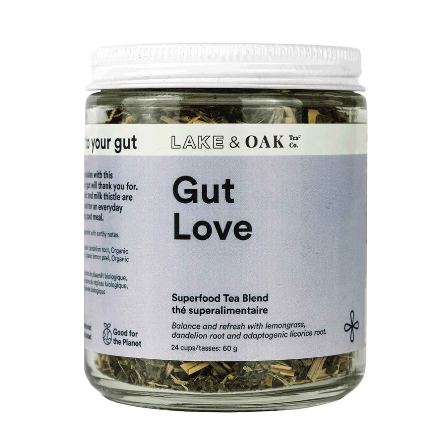 Lake & Oak Tea Co. Gut Love Superfood Tea Blend, 60g