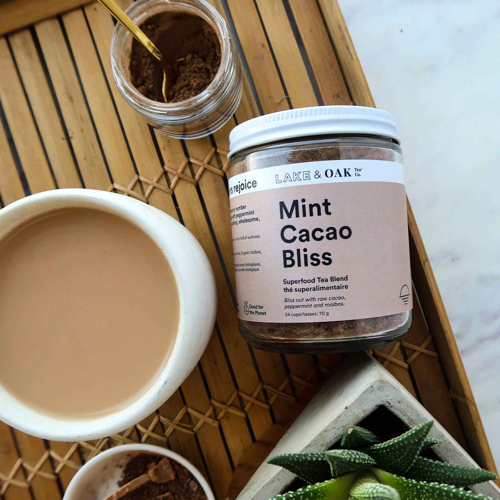 Lake & Oak Tea Co. Mint Cacao Bliss Superfood Tea Blend, 70g