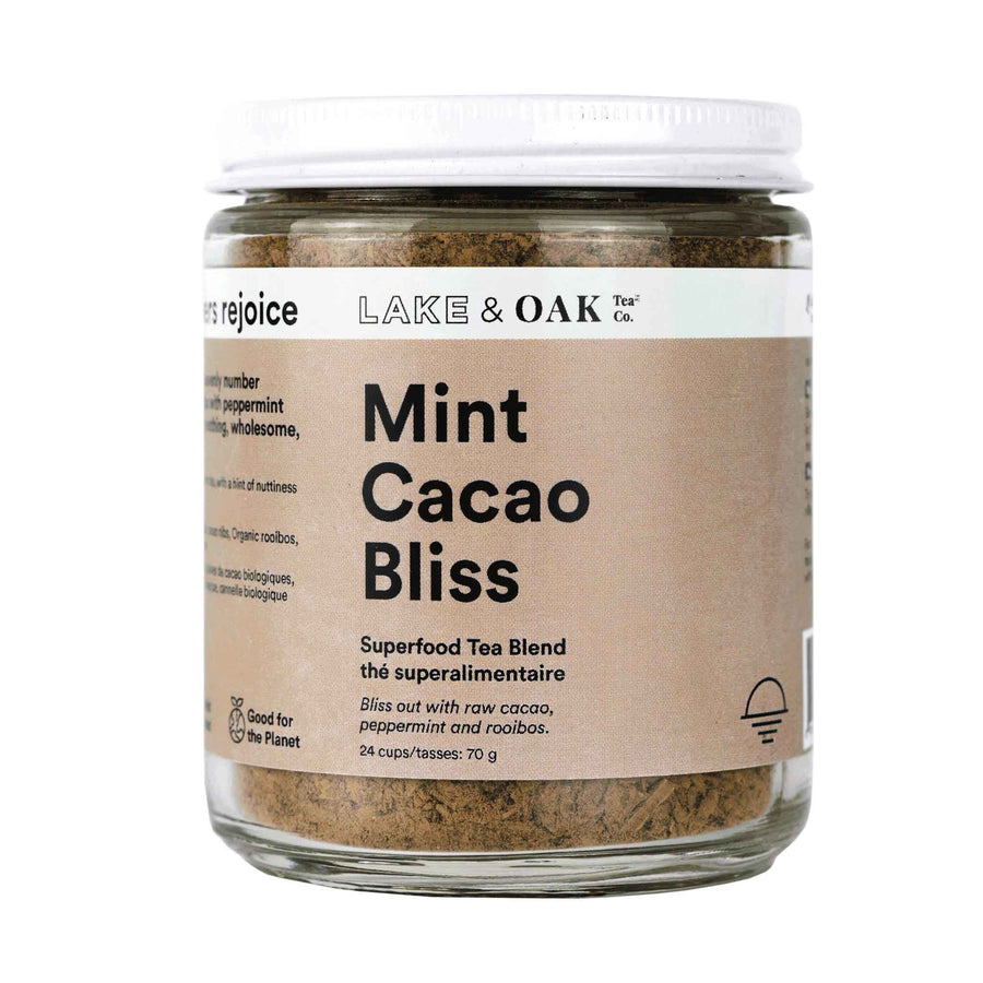 Lake & Oak Tea Co. Mint Cacao Bliss Superfood Tea Blend, 70g