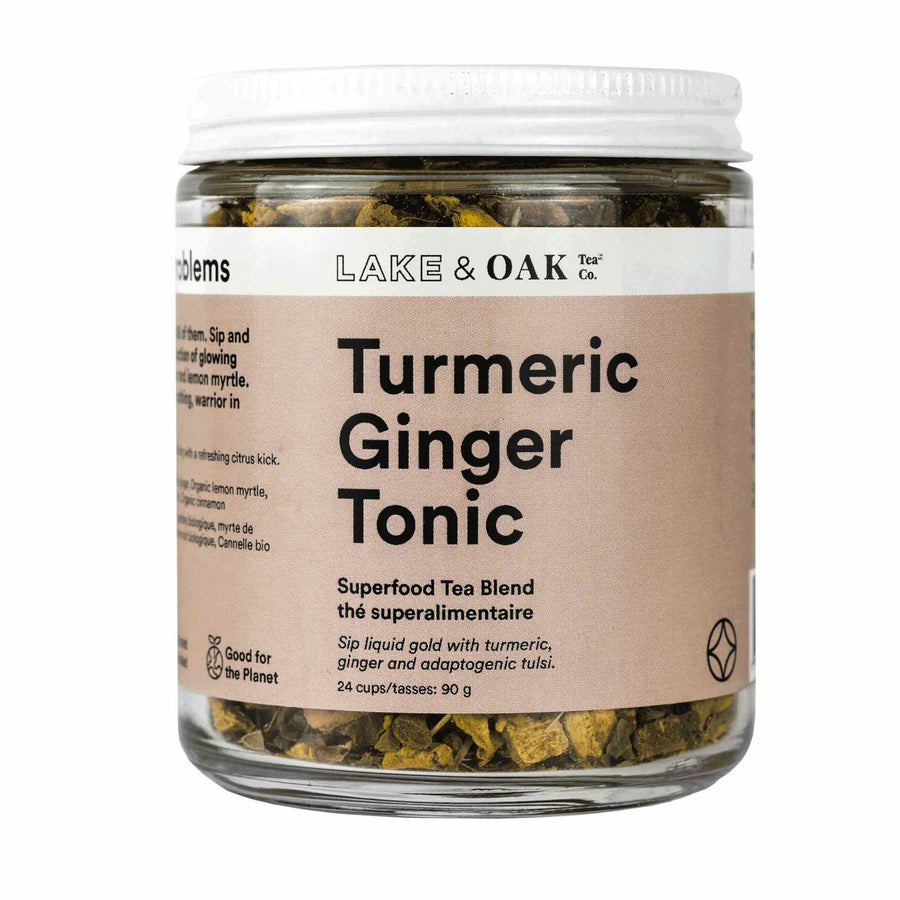 Lake & Oak Tea Co. Turmeric Ginger Tonic Tea Blend, 90g