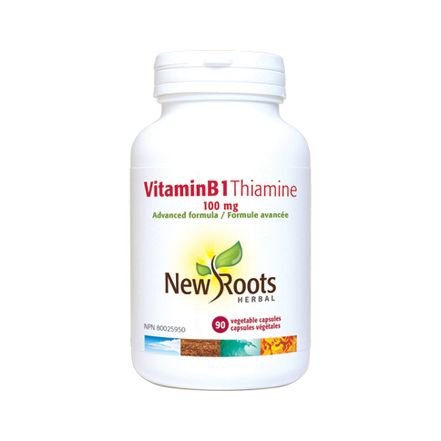 New Roots Vitamin B1 Thiamine 100 mg, 90 Capsules