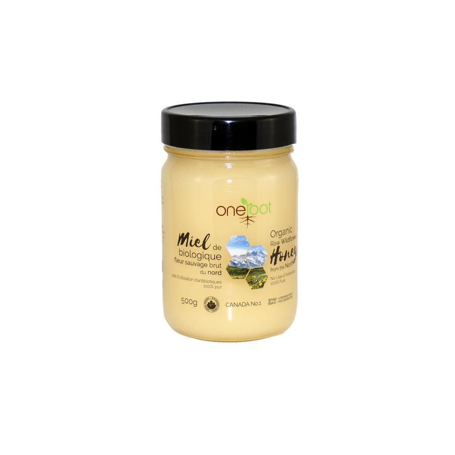 Oneroot Organic Raw Wildflower Honey, 500g