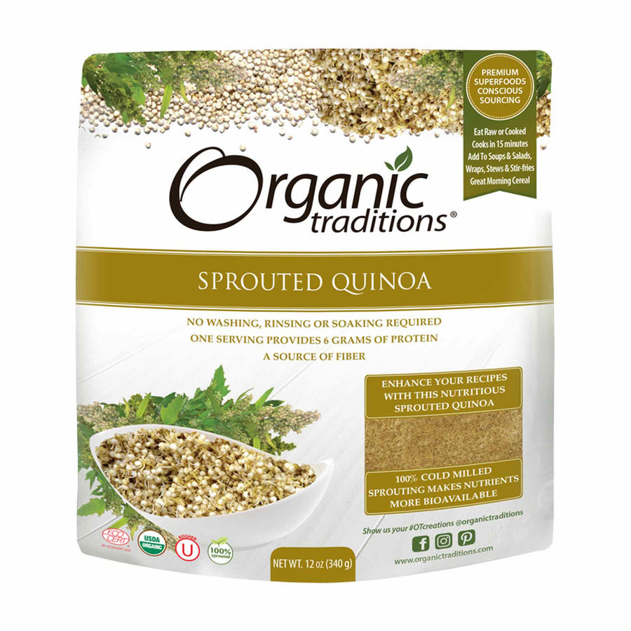 Organic Traditions Sprouted Quinoa, 340g