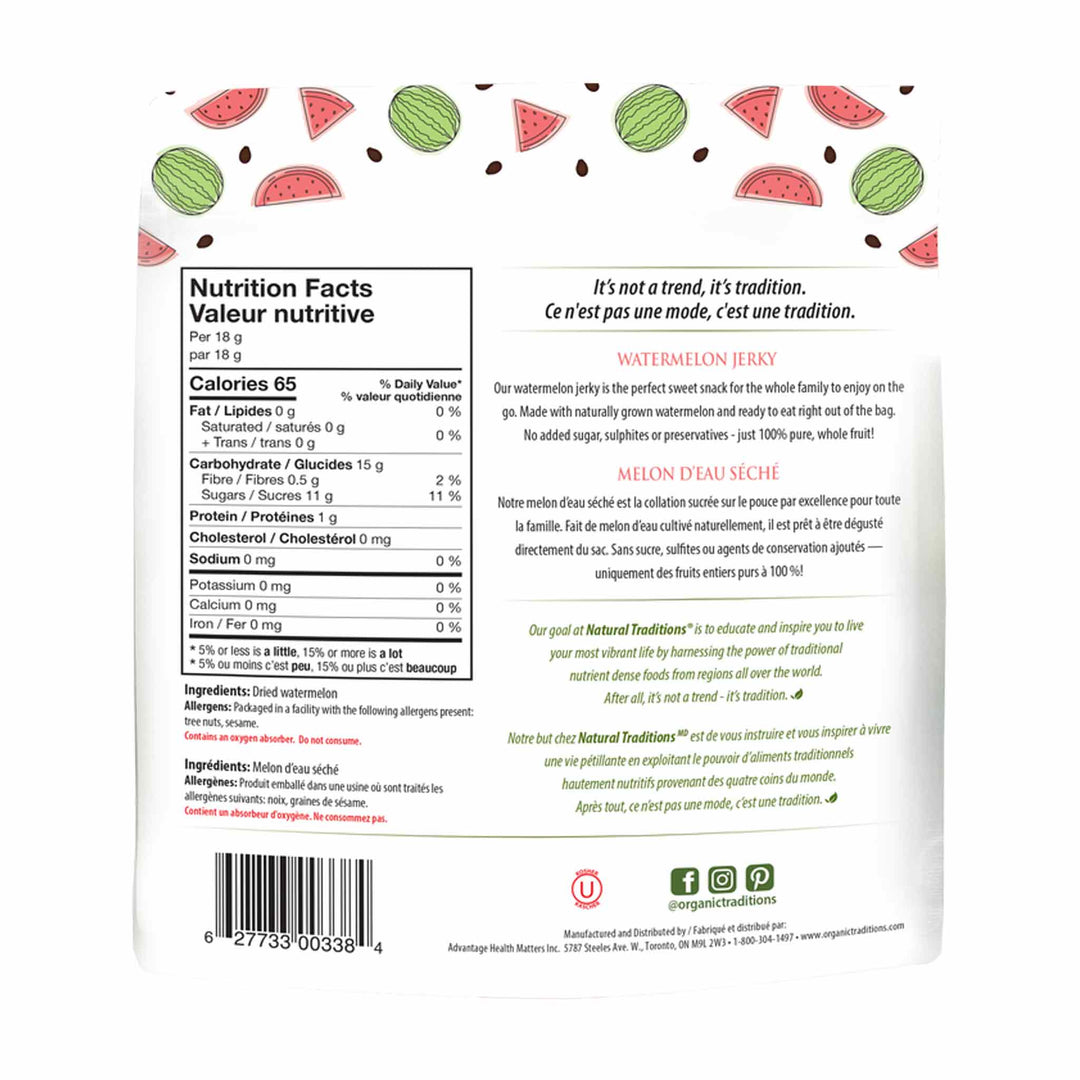 Natural Traditions Watermelon Jerky, 165g