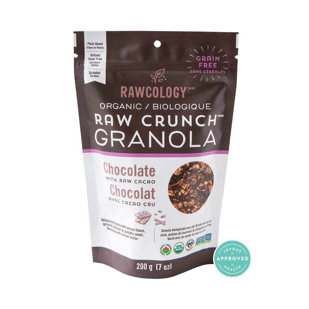 Rawcology Organic Chocolate with Raw Cacao Granola, 200g