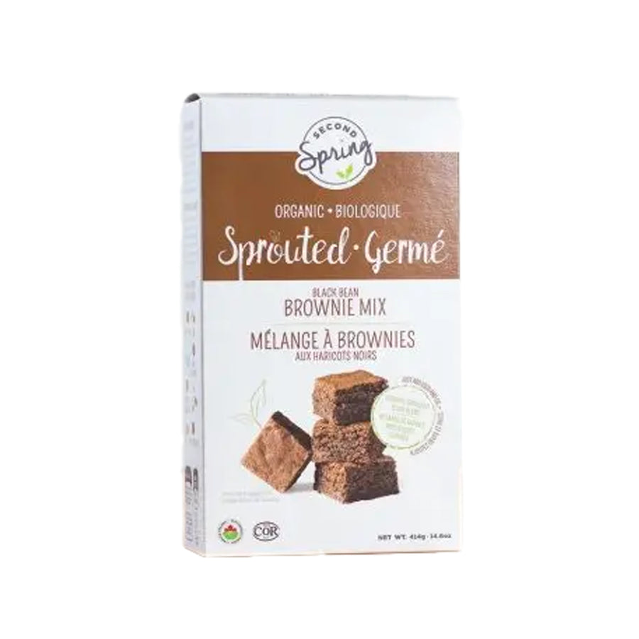 Second Spring Organic Sprouted Black Bean Brownie Mix, 414g
