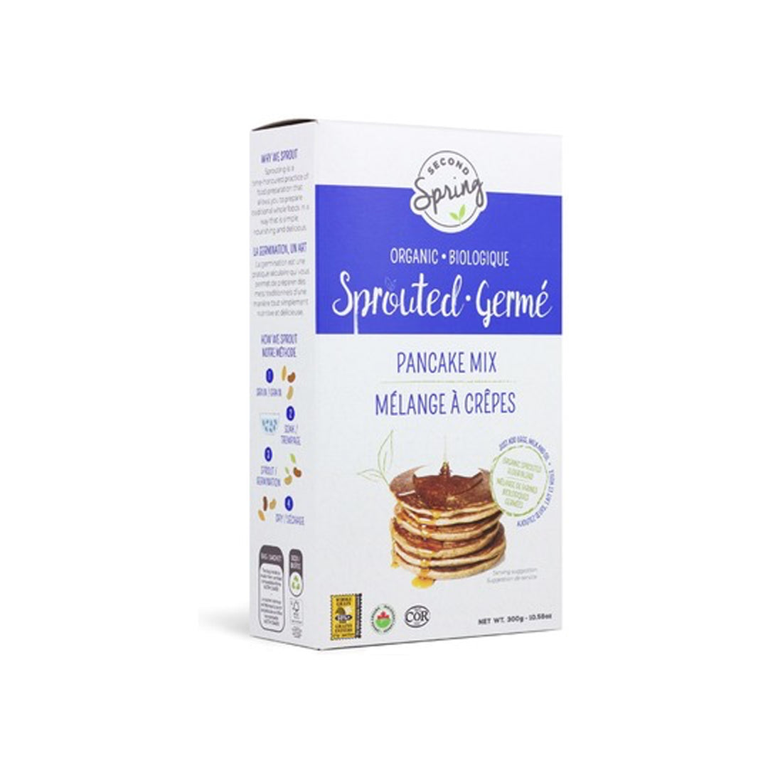 Second Spring Organic Sprouted Whole Grain Pancake Mix, 300g