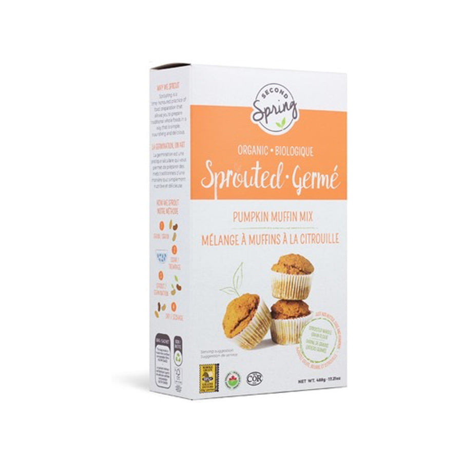 Second Spring Organic Sprouted Pumpkin Muffin Mix, 488g