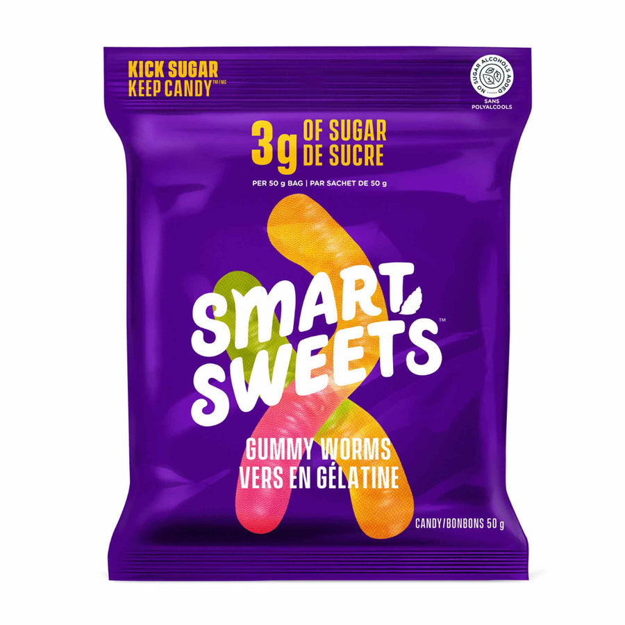 SmartSweets Low Sugar Gummy Worms, 50g