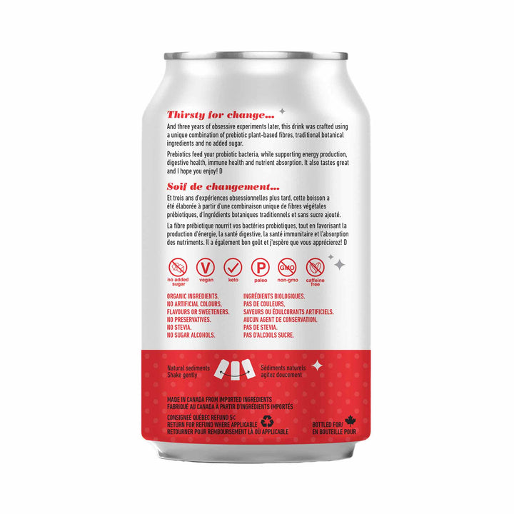 Crazy D's Rockin' Rolla Cherry Cola Sparkling Prebiotic, 4x355ml