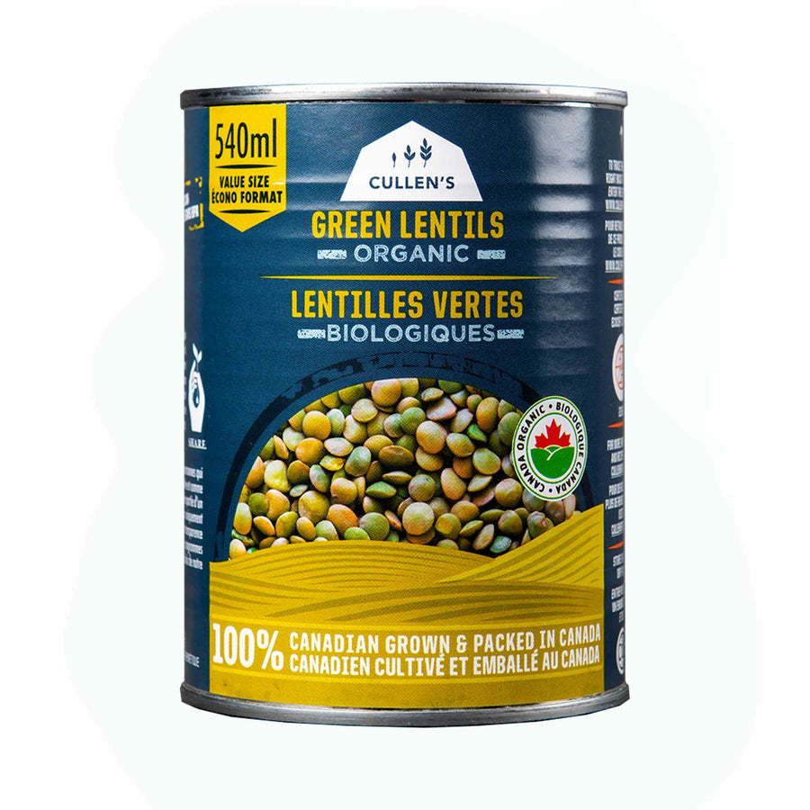 Cullen's Organic Large Green Lentils, 540ml