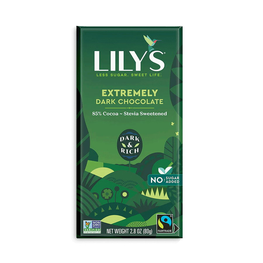 Lily's Sweets Extremely Dark Chocolate Style Bar, 80g