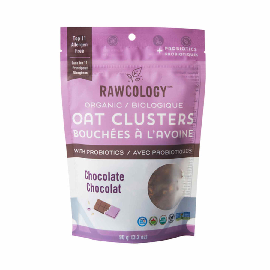 Rawcology Oat Clusters With Probiotics - Chocolate, 90g