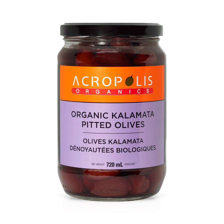 Acropolis Organics Kalamata Pitted Olives, 720ml