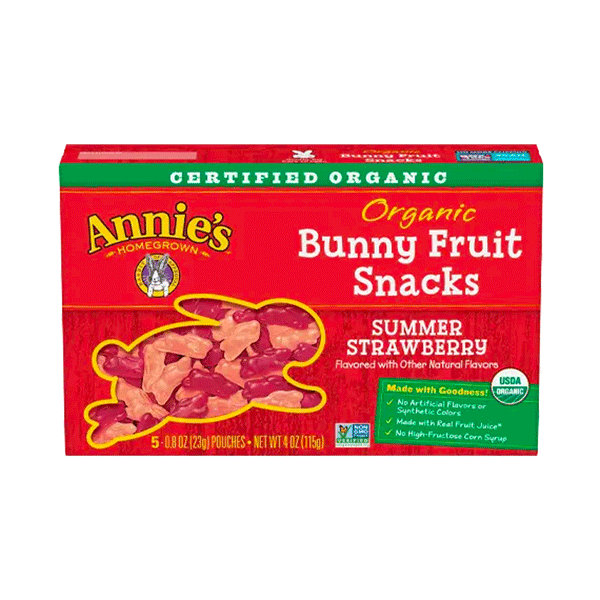 Annie's Organic Summer Strawberry Bunny Fruit Snack, 115g