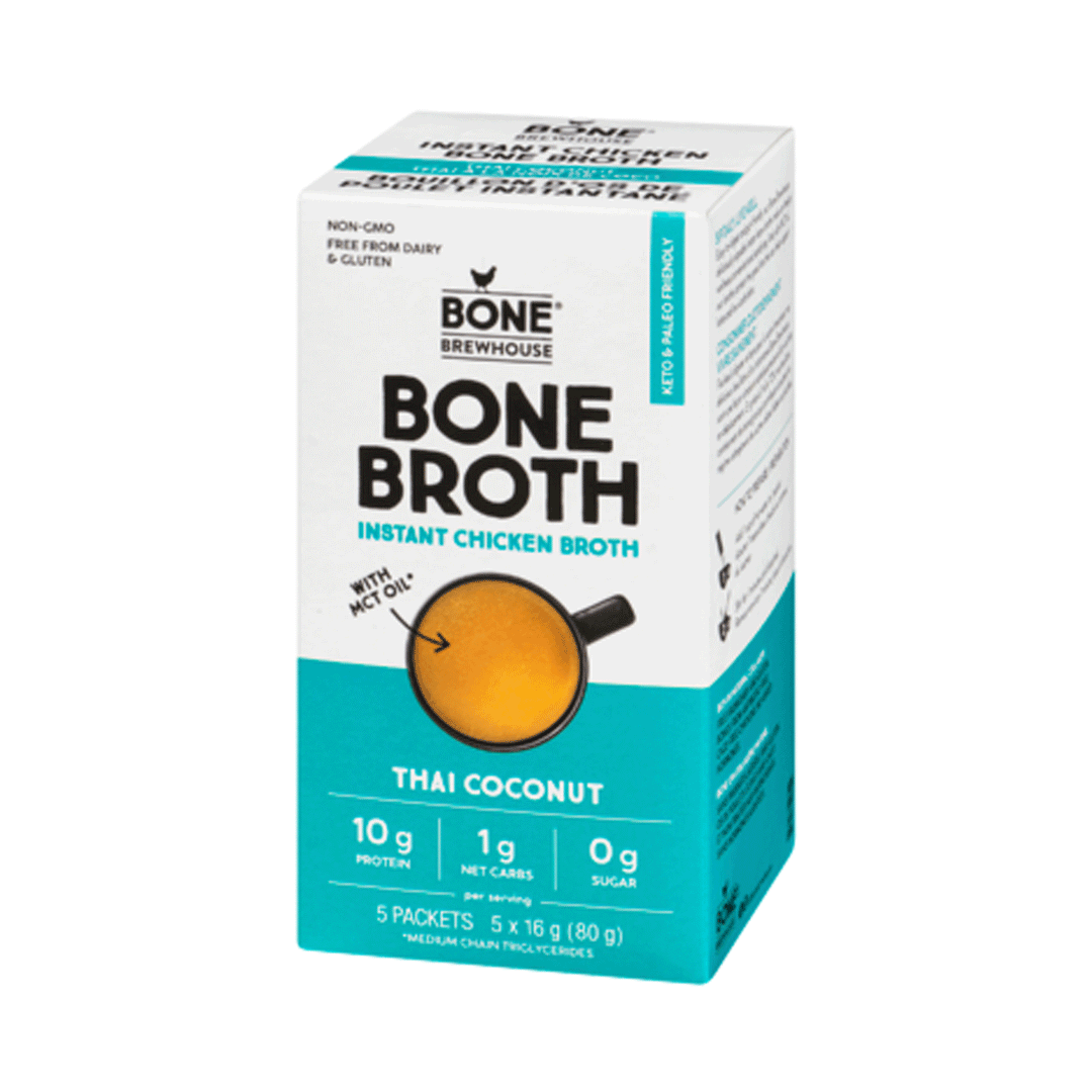 Bone Brewhouse Thai Coconut Instant Chicken Bone Broth, 80g