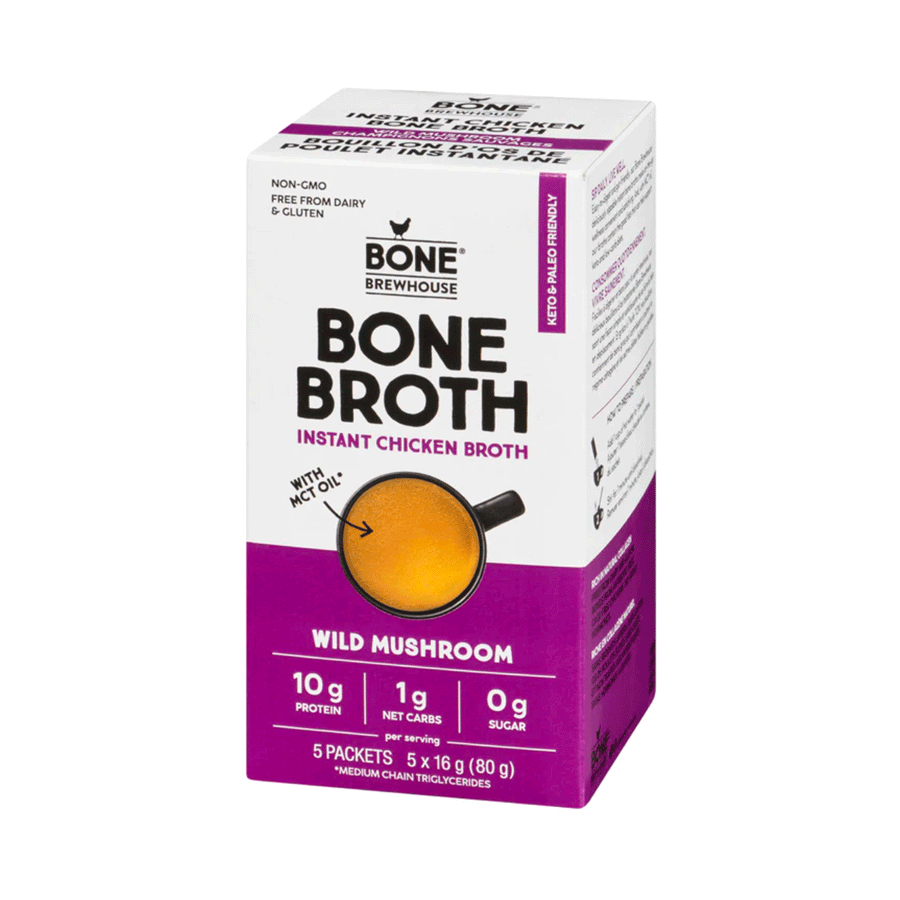 Bone Brewhouse Wild Mushroom Instant Chicken Bone Broth, 80g