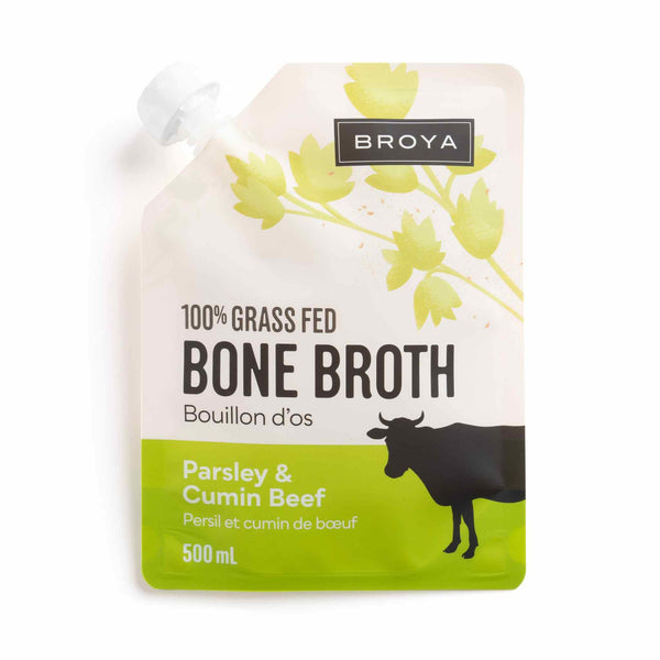 Broya Parsley & Cumin Beef Bone Broth - 100% Grass Fed, 500ml
